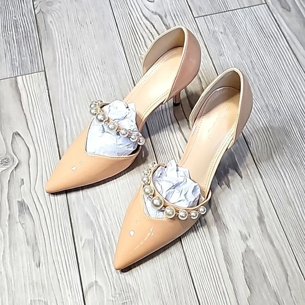 (S-4557) Coutgo Womens  High Heels Wedding Shoes Sz 8